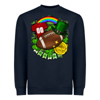 Navy St. Patrick's Day American Football Heavyweight Sweatshirt - FaDigitalArtStudio