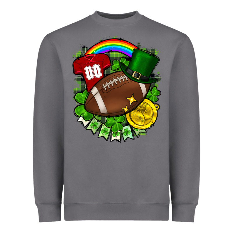St. Patrick's Day American Football Heavyweight Sweatshirt by FaDigitalArtStudio | Teevron