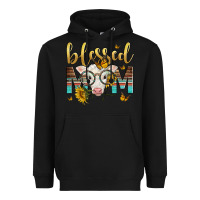 Black Western Blessed Mom Baby Calf Heavyweight Hoodie - LillyAllenDesigns