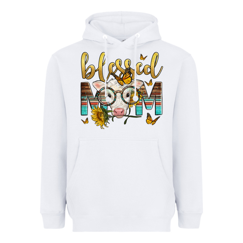 Western Blessed Mom Baby Calf Heavyweight Hoodie by LillyAllenDesigns | Teevron