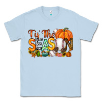 Dusty Blue tis the season baseball Classic Tee - RacoonDesign