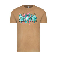 Vintage Camel I am a survivor teal ribbon Ovarian Cancer Vintage Tee - NancyCooperArtShop