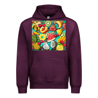 Mauve Wine summer fruits Urban Hoodie - BarkalooDesign
