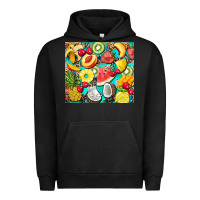 Pigment Black summer fruits Urban Hoodie - BarkalooDesign