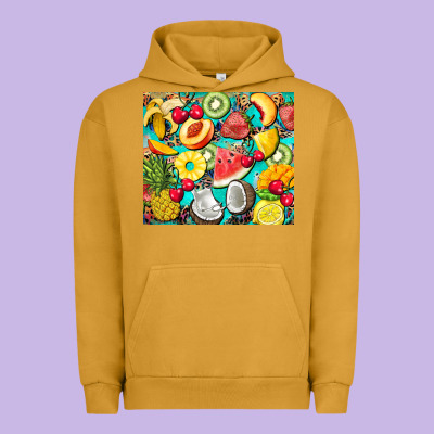 Summer Fruits Urban Hoodie Designed By Barkaloodesign