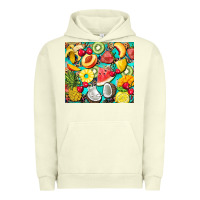 Pigment Pistachio summer fruits Urban Hoodie - BarkalooDesign