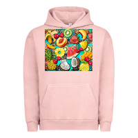 Pigment Salmon summer fruits Urban Hoodie - BarkalooDesign