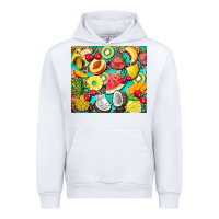 White summer fruits Urban Hoodie - BarkalooDesign