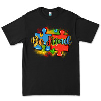 Black be kind autism Premium Tee - LillyAllenDesigns