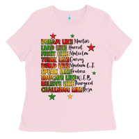 Bubblegum Pink inspiring black leaders juneteenth Ladies Tee - LillyAllenDesigns