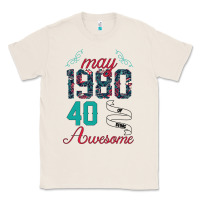 Natural Made In May 1980 40 Years Of Being Awesome Classic Tee - Bettercallsaul