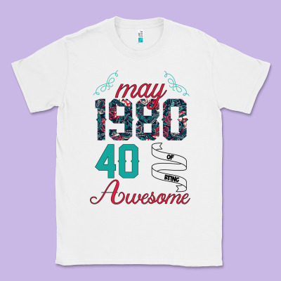 Made In May 1980 40 Years Of Being Awesome Classic Tee Designed By Bettercallsaul