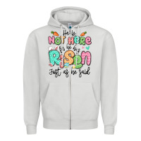 Dove Grey easter he is not here for he has risen just as he Zipper Hoodie - LillyAllenDesigns