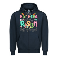 Navy easter he is not here for he has risen just as he Zipper Hoodie - LillyAllenDesigns
