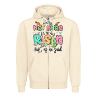 Sandshell easter he is not here for he has risen just as he Zipper Hoodie - LillyAllenDesigns