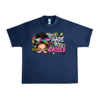 Navy 80s made 90s raised messy bun Urban Heavy Tee - texasbilliewilder