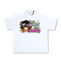 White 80s made 90s raised messy bun Urban Heavy Tee - texasbilliewilder