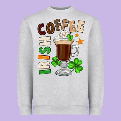 Irish Coffee St. Patrick's Day Heavyweight Sweatshirt Designed By Fadigitalartstudio
