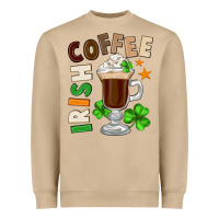 Mushroom Irish coffee St. Patrick's Day Heavyweight Sweatshirt - FaDigitalArtStudio