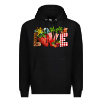 Black love strawberry Premium Hoodie - RanaPortraitStore