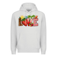 Dove Grey love strawberry Premium Hoodie - RanaPortraitStore