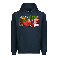 Navy love strawberry Premium Hoodie - RanaPortraitStore