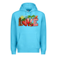 Ocean Blue love strawberry Premium Hoodie - RanaPortraitStore