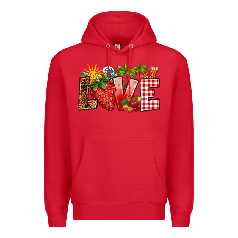 Love Strawberry Premium Hoodie by RanaPortraitStore | Teevron