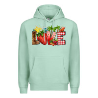 Seafoam love strawberry Premium Hoodie - RanaPortraitStore