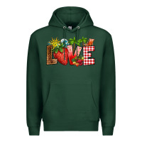 Sports Green love strawberry Premium Hoodie - RanaPortraitStore