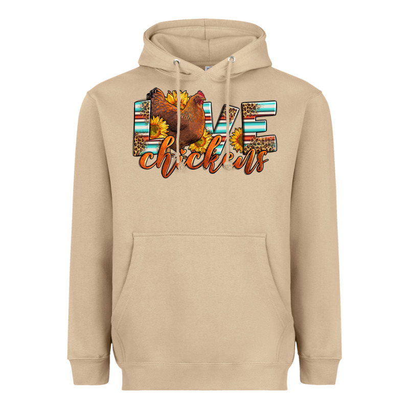 Love Chickens Heavyweight Hoodie by LillyAllenDesigns | Teevron
