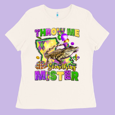 Throw Me Something Mister Louisiana Mardi Gras Ladies Tee Designed By Lillyallendesigns