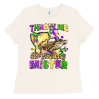 Bone throw me something mister louisiana mardi gras Ladies Tee - LillyAllenDesigns