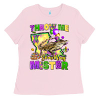 Bubblegum Pink throw me something mister louisiana mardi gras Ladies Tee - LillyAllenDesigns