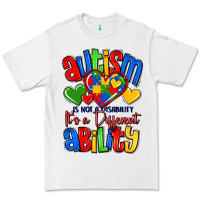 White autism is not a disability it's a different abilit Premium Tee - LillyAllenDesigns