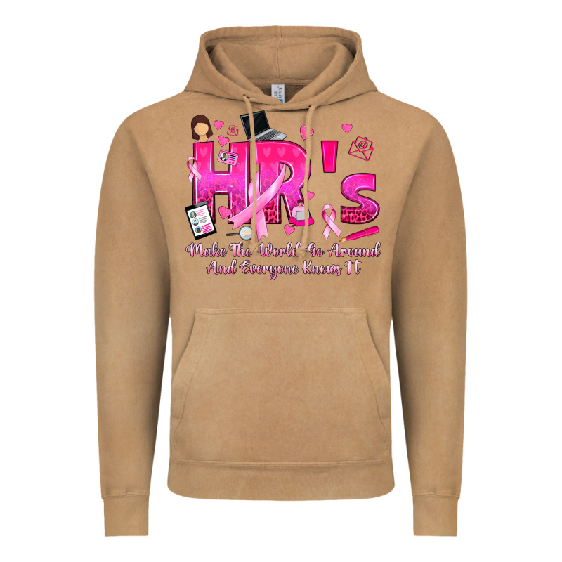 Breast Cancer Hr Human Resources Vintage Hoodie by texasbilliewilder | Teevron