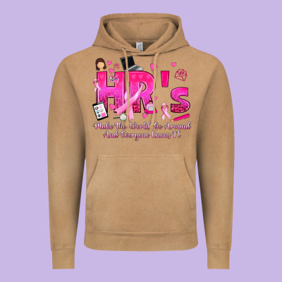 Breast Cancer Hr Human Resources Vintage Hoodie Designed By Texasbilliewilder