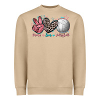 Mushroom Peace Love Volleyball Heavyweight Sweatshirt - FaDigitalArtStudio
