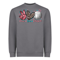 Storm Peace Love Volleyball Heavyweight Sweatshirt - FaDigitalArtStudio