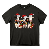 Asphalt christmas three cows Heavy Core Tee - MaliasSmallBusiness