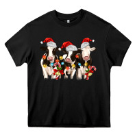 Black christmas three cows Heavy Core Tee - MaliasSmallBusiness