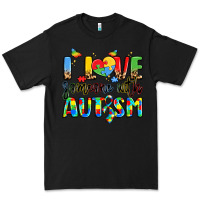Black i love someone with autism Premium Tee - LillyAllenDesigns