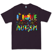 Plum i love someone with autism Premium Tee - LillyAllenDesigns