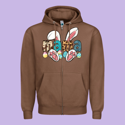Mama Easter Zipper Hoodie Designed By Lillyallendesigns