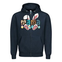Navy mama easter Zipper Hoodie - LillyAllenDesigns