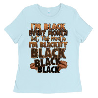 Baby Blue im black every month but this month im blackity bl Ladies Tee - LillyAllenDesigns