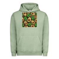 Pigment Oil Green avocados with wood and leopard background mug  coaster Urban Hoodie - BarkalooDesign