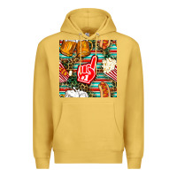 Antique Gold american football snacks with serape and leopard Premium Hoodie - BundleAndBundleShop