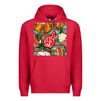 Cardinal american football snacks with serape and leopard Premium Hoodie - BundleAndBundleShop