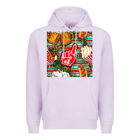 Lilac american football snacks with serape and leopard Premium Hoodie - BundleAndBundleShop